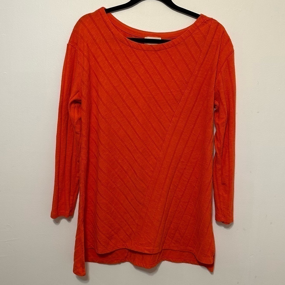 Maeve Anthropologie Coral Orange Sweater L Large